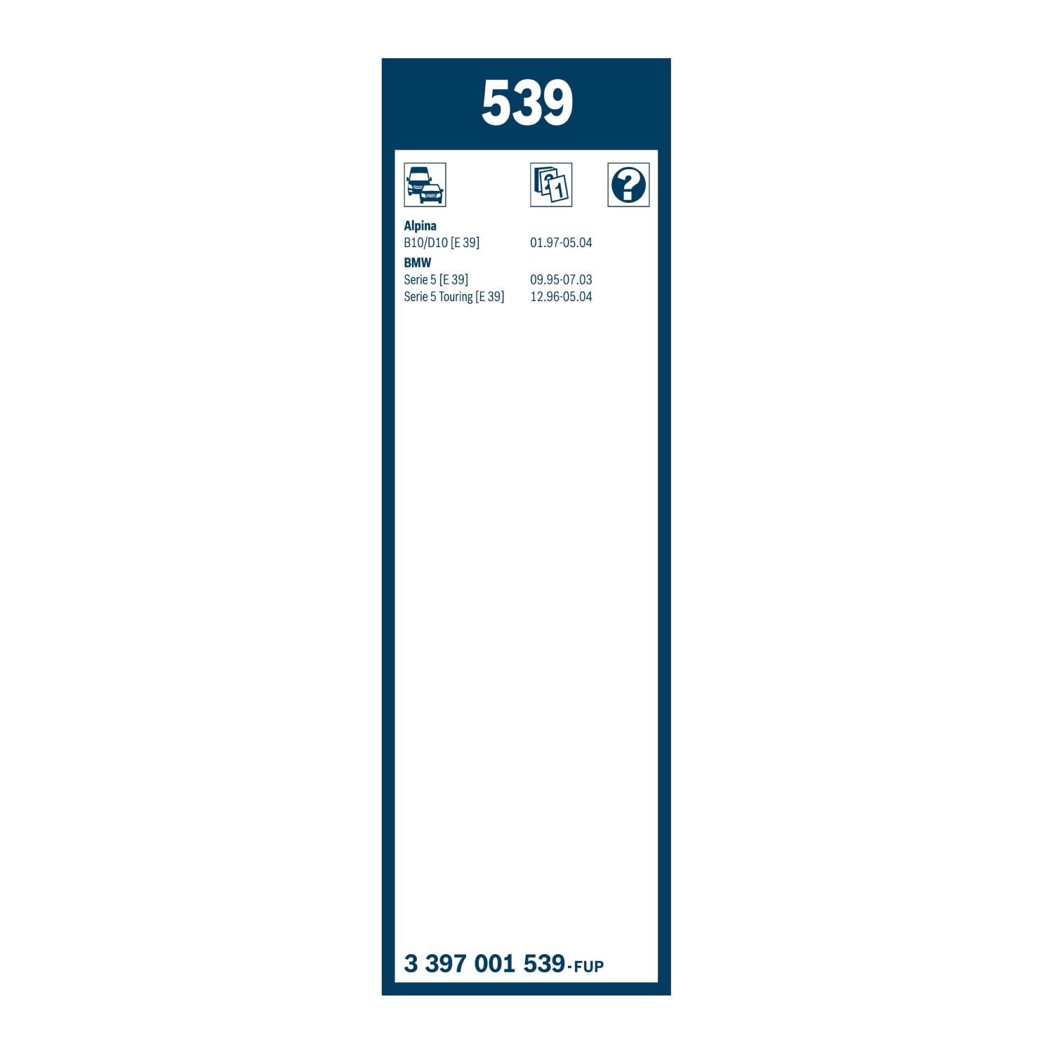 Bosch 3397001539 Scheibenwischer Twin 539
