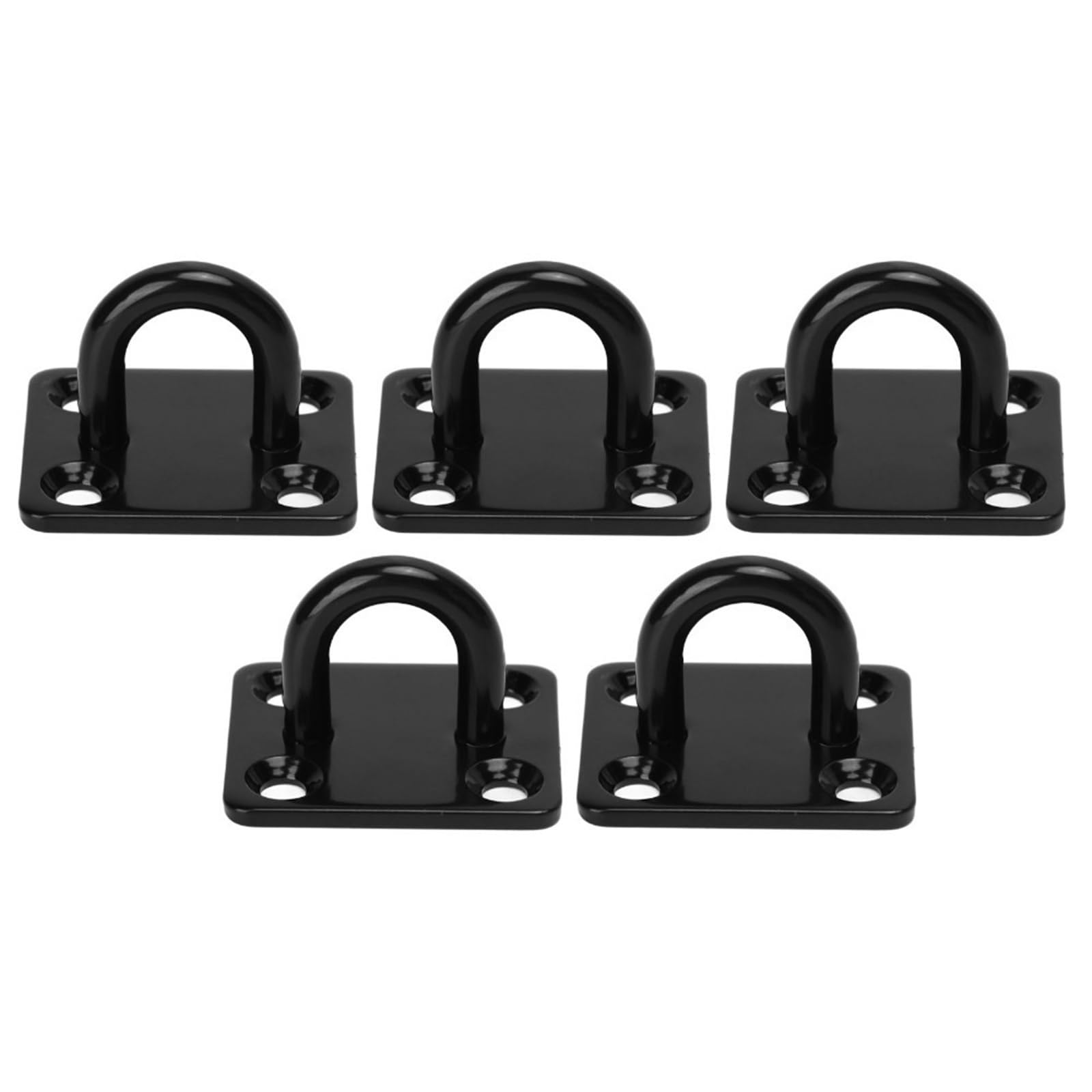 Ucygor 5Mm Eye Plate 6Pcs Ceiling Hook Stainless Steel Thickened Reinforced Load Bearing Buckle Black Fixing Wall Mount For Wall Ceiling Hanging(5Mm)
