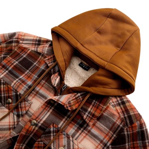 Image of LeeHanTon Mens Flannel Jacket Heavyweight Sherpa Fleece Jackets Outdoor Hiking Casual Soft Warm Coat with Pockets