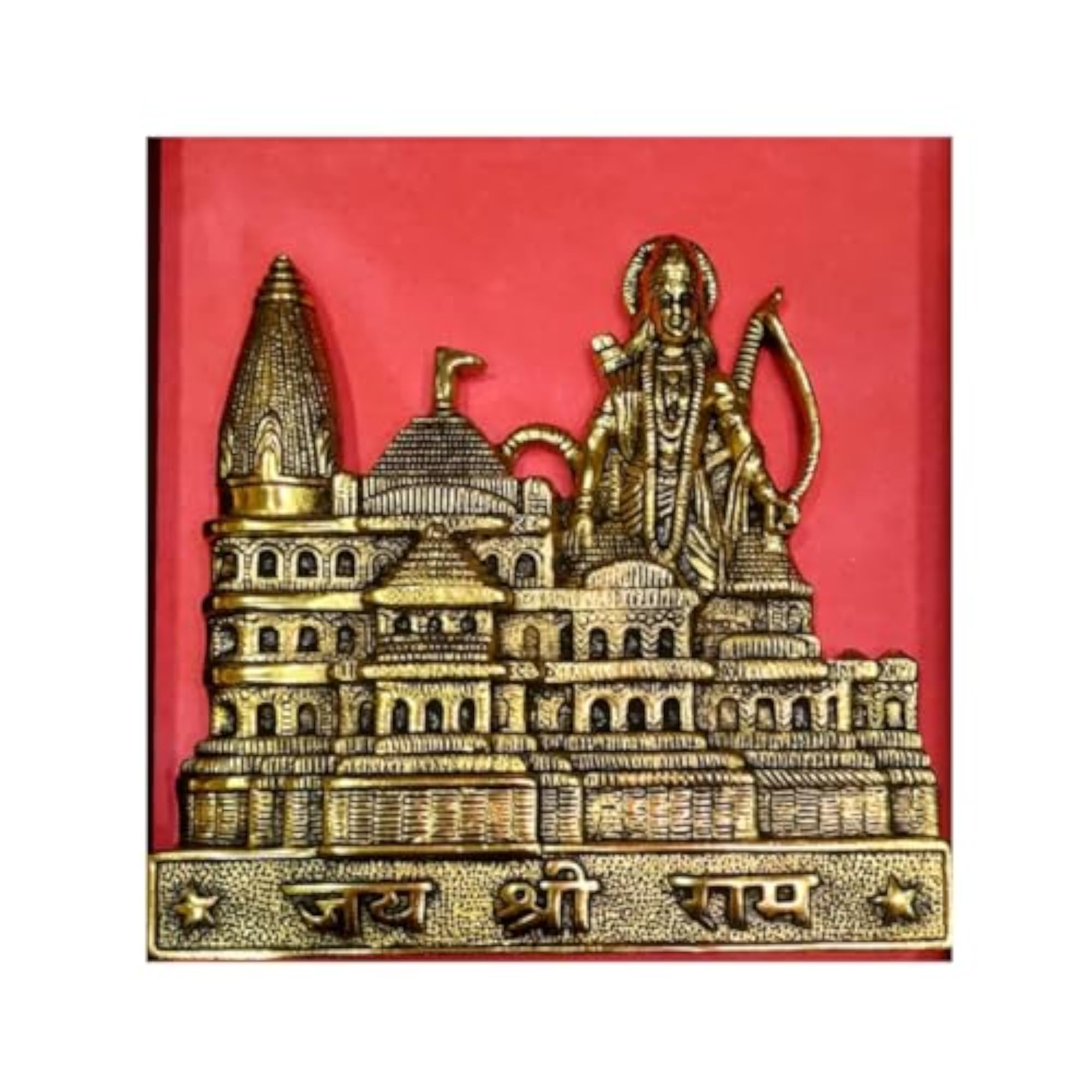 Shri Ram Mandir Standing Gold Ayodhya Model, Home Decor Gift
