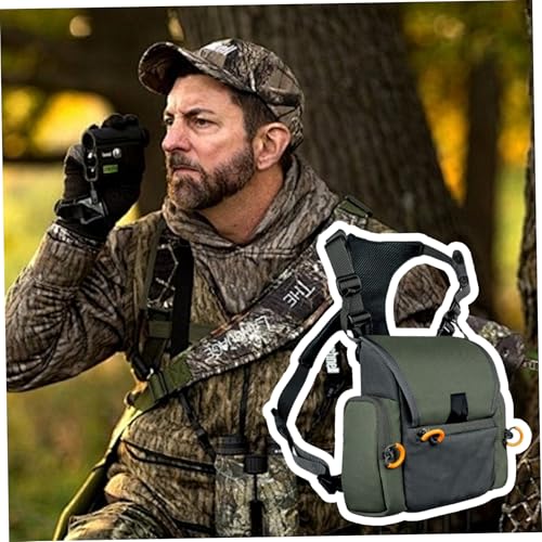Paquete de pecho de caza ajustable arnés binocular impermeable con bolsillos para montaña 6