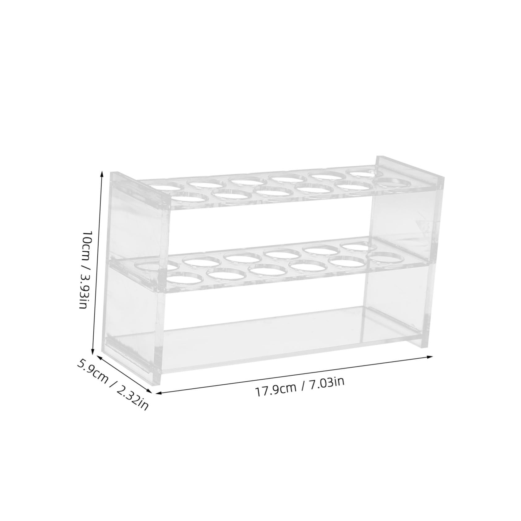 FUNOMOCYA Transparent Test Tube Holder Rack for Test Tubes Slots Holds Tubes for Laboratory Use Organizing and Sampling
