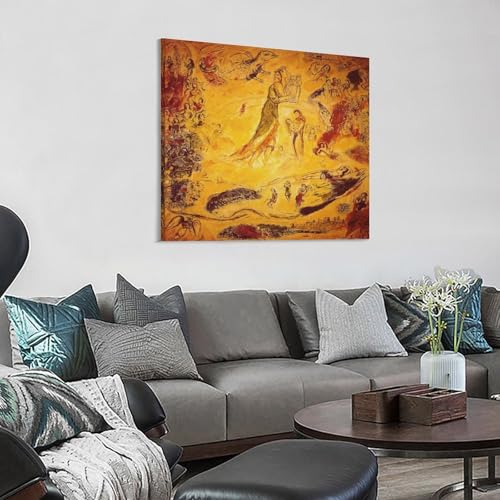 Impression sur toile Marc Chagall pour habiller un mur blanc avec élégance moderne 60x60 - 3