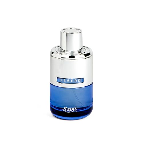 Sapil Perfumes "Legend for Men - Aroma tentador de larga duración para todos los días de Dubai - Aroma picante y amaderado - Fragancia en aerosol