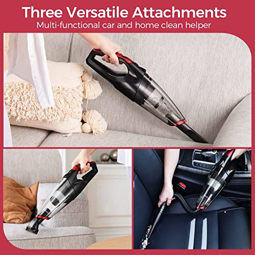 Handheld Vacuum Cleaner Cordless, 7Kpa Strong Suction Portable Hand Vacum Cordless With Led Light Hepa Filter 25-30Mins Long Runtime Rechargeable Battery Lightweight For Home Car Stairs Pet Hair Clean #TOP3