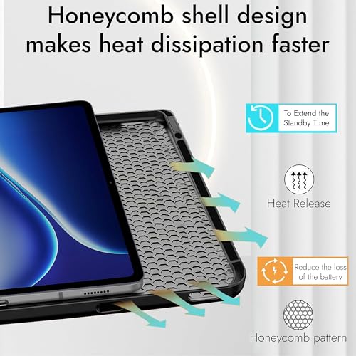 Image of TGK Flip Cover for OnePlus Pad Go 2 12.1 inch Smart Tablet Case Trifold Stand with Pencil Holder (Black)