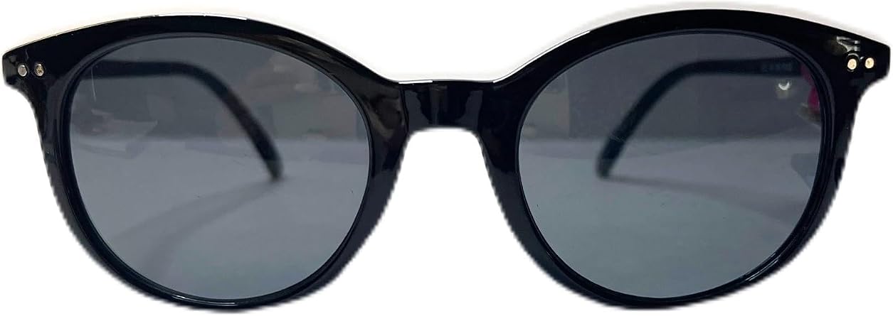 Foster Grant Unisex sunglasses round shape, black. CC 1806.