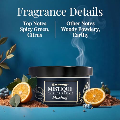 Image of Autofy MISTIQUE Lasts 60 Days Car Perfume Freshener Long Lasting Fragrance Car-Accessories Car-Interior Accessories Air Freshner Organic Block Car-Perfume Diffuser (40g Mischief) Odor Remover