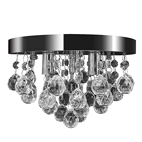 vidaXL Lustre Plafonnier Contemporain Cristal Lampe Lampe Suspendue Eclairage