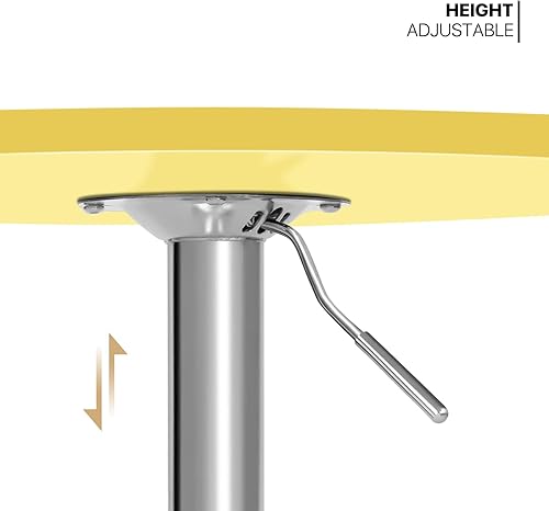 Miniatura 5 de MoNiBloom Mesa de pub bistro con barra redonda de 27.5 a 36 pulgadas, altura ajustable, mesa de cóctel para comedor, hogar, cocina, patio, bistro,