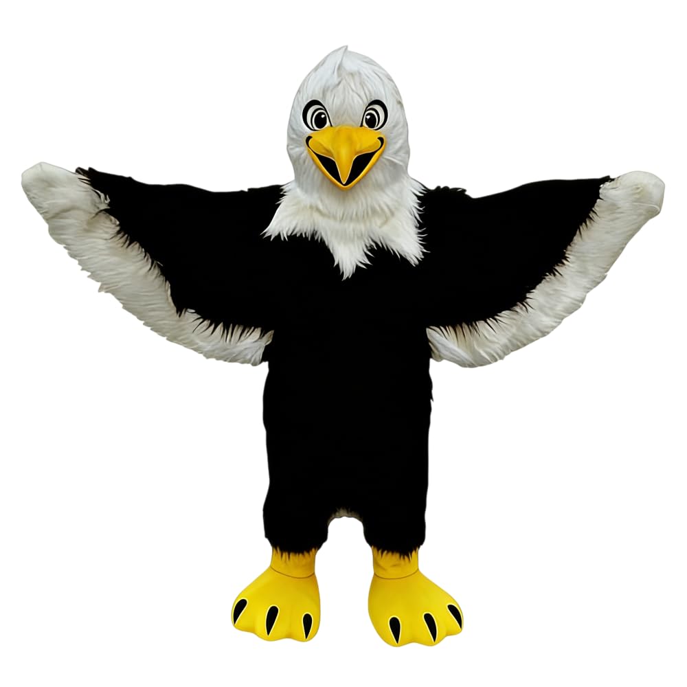 Gonglian Global Eagle Costume Halloween Party Plush Bald Eagle Mascot Adult Cosplay Costume