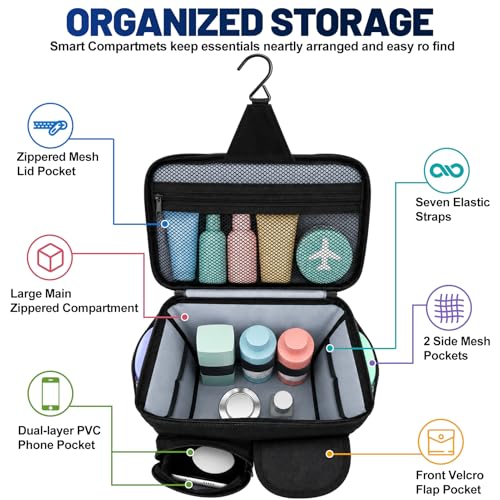 Dorm Room Essentials for Guys Girls, Mesh Shower Caddy Portable, Large Capacity Toiletry Shower Bag with Hanging Hook for Full-Sized Bottles, Multi-Pocket Organizer for College Gym Camping Travel — view 5
