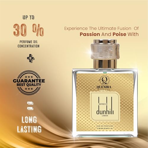 Image of QUENIRA Luxury Perfume for Men & Unisex | Inspired by the Iconic Dunhill London Fragrance | Strong Spicy Long-Lasting Eau De Parfum | Premium 50ml Bottle