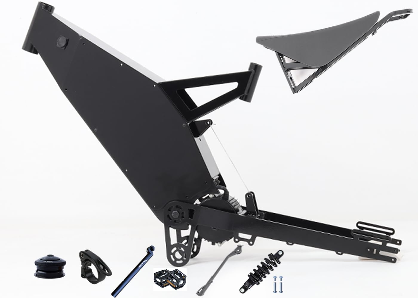 Sella Elettrica Stile Cruiser Per Mountain Bike E Beach Cruiser - Universale In PU - Stealth Bomber Style - Foto 3