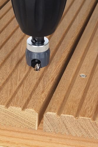 wolfcraft Vorbohrer mit Senker und Tiefenstopp - Vorbohren und Senken in einem Schritt - für Senkkopfschrauben mit einem Ø von 3,2– 12 mm - 2544000