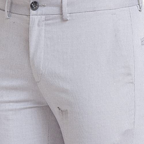 Image of Colorplus Men's Poly Cotton Blend Yarn Dyed Pattern Contemporary Fit Flat Front Casual Trouser