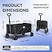 TANSTRIDER Collapsible Foldable Wagon, Folding Wagon with Wheel Heavy Duty with 180lbs Weight Capacity Lightweight Utility Camping Cart for Groceries Garden Beach Sports Fishing (Black)