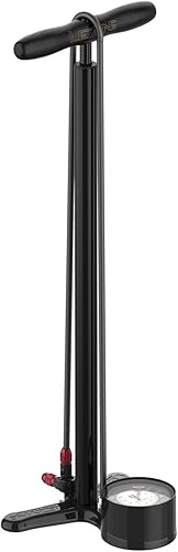 Miniatura 1 de LEZYNE Bomba clásica de neumáticos de bicicleta con tracción de piso, alta presión de 220 psi, calibre de 3.5 pulgadas, válvula Presta y Schrader,