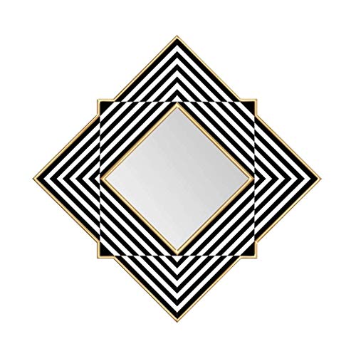 LHSUNTA Espejo de pared decorativo para colgar, espejo de tocador moderno con marco de madera para salón, baño, dormitorio, entrada (color: 80 cm)
