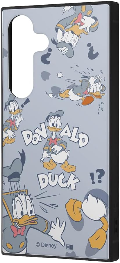 イングレム Inglem Galaxy S24 (SC-51E SCG25) Case, Disney Hybrid Case, KAKU Shock-Absorption, Square, Donald Duck, Various Donald Galaxy S 24 IQ-DGS24K3TB/DD13