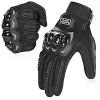 COFIT Motorrad Handschuhe, Touchscreen Motorradhandschuhe für Motorradrennen, Mountainbike, Motorcross, Klettern, Wandern und andere Outdoor Sportarten und Aktivitäten - Schwarz L