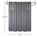 Lagute SnapHook Hook Free Shower Curtain with Snap-in Liner & See Through Top Window | Hotel Grade, Machine Washable | 71Wx74L, Gray