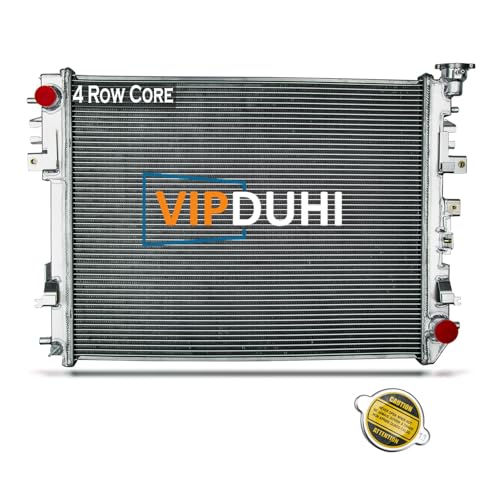 Image of 4 Row Aluminum Radiator Compatible with 2011-2018 Ram 2500 Ram 1500 Ram 3500 2009-2010 Dodge Ram 2500 Dodge Ram 1500 2014 2015 2012 2013 2016 2017
