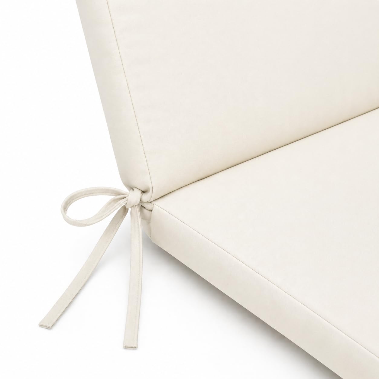 Cuscino Premium per Lettino Prendisole 190x60 cm | Schienale Reclinabile, Imbottitura Comfort e Laccetti | Ideale per Giardino, Piscina e Outdoor (Avorio)