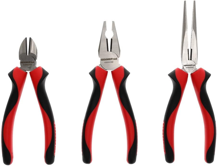 GEDORE - R28002003 RED Pliers Set 2C Handle 3pcs