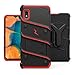 ZIZO Bolt Series for Samsung Galaxy A10e Case | Heavy-Duty Military-Grade Drop Protection w/ Kickstand Included Belt Clip Holster Tempered Glass Lanyard (Black/Red)