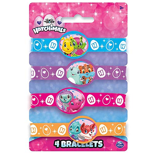 Bracelets Hatchimals caoutchouc multicolores 59323 lot de 4 accessoires