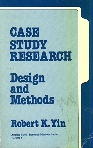 Case Study Research: Design and Methods (Applie... 0803920571 Book Cover