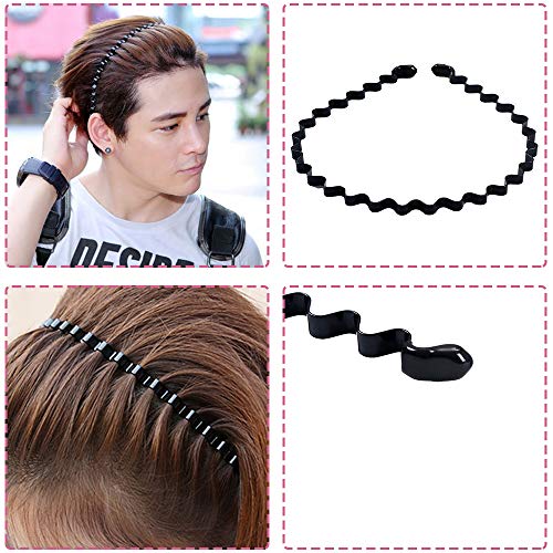 8 stuks Spring Wave hoofdband haar hoepel voor mannen en vrouwen, Unisex metalen golvende kam haarband accessoires… - Image 7