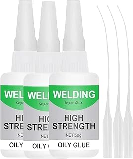 150ML Wood & Parquet Adhesive, Welding High-Strength Oily Glue, Universal Super Glue Gel, Instant Bonding, Strong Adhesion, Repairs Last Long Time for Metal, Wood, Ceramics,Leather, Glass(50g/3PCS)