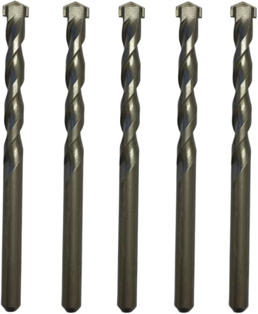 5.5mm x 100mm TCT Tipped Masonry Drill Bits (Pack Of 5) For Concrete Brick Porcelain Ceramic Tile Plastic Wood