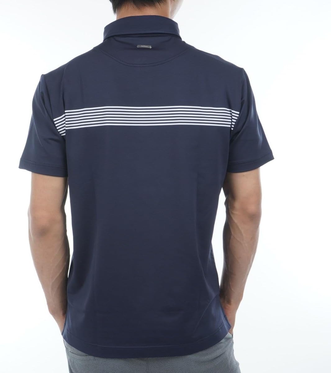 タイトリスト TITLEIST 半袖シャツ・ポロシャツ ストレッチ チェストストライプ先染め半袖ポロシャツ ネイビー 66 L