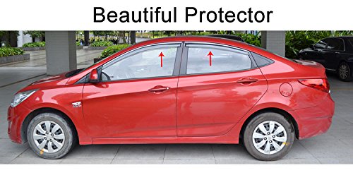 4Pcs Smoke Color Window Vent Shade Rain Guard Sun Guard Wind Guard Shied Chrome Trim For Nissan Sentra 2020 2021 #TOP6