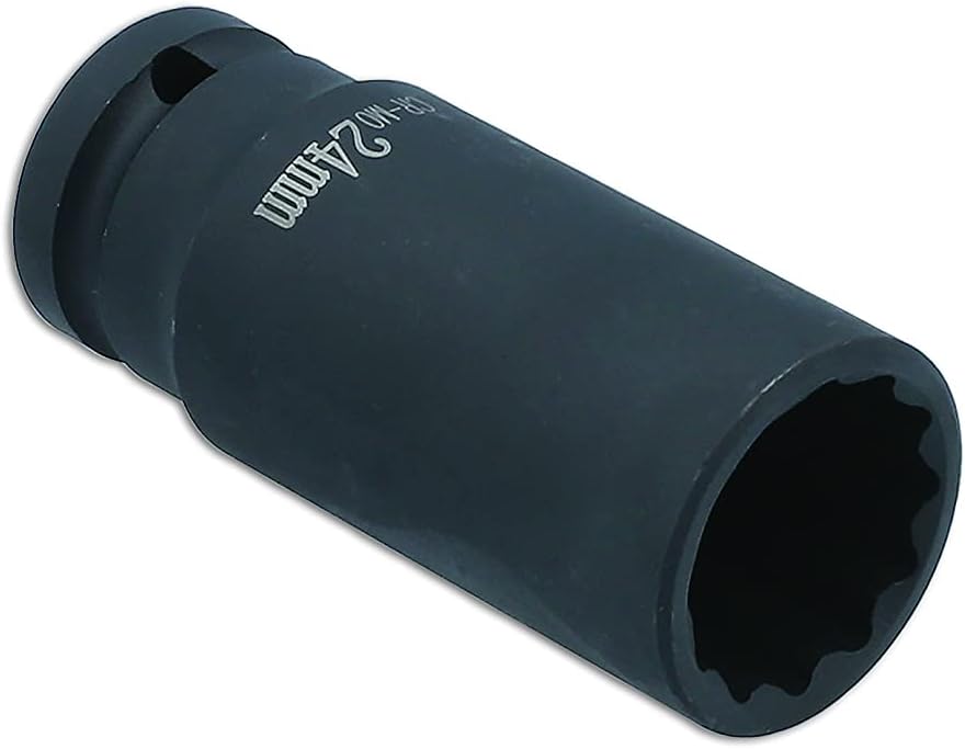 Laser Tools 8105 Deep Impact Socket 1/2" D 24mm Bi-Hex-for VW Group
