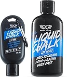 WARM BODY COLD MIND Premium Weightlifting Liquid Chalk - Flüssigkreide für Gewichtheben, Crossfit, Klettern Bouldern Turnen Gym, Fitness Kalk, Magnesium Hände, Schnelles Trocknen (White 250+50)