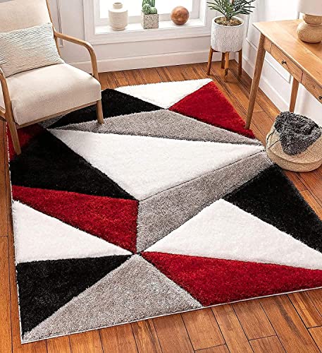Image of Soft Modern Shag Area Rugs Fluffy Living Room Carpet Comfy Bedroom Home Decorate Floor Kids Playing Mat Size 12x18 Feet Color Multi D