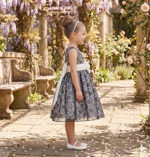 Image of Baby Girl's Poly Satin Flower Net Summer Knee Length Frock Kids Wear Birthday Dress