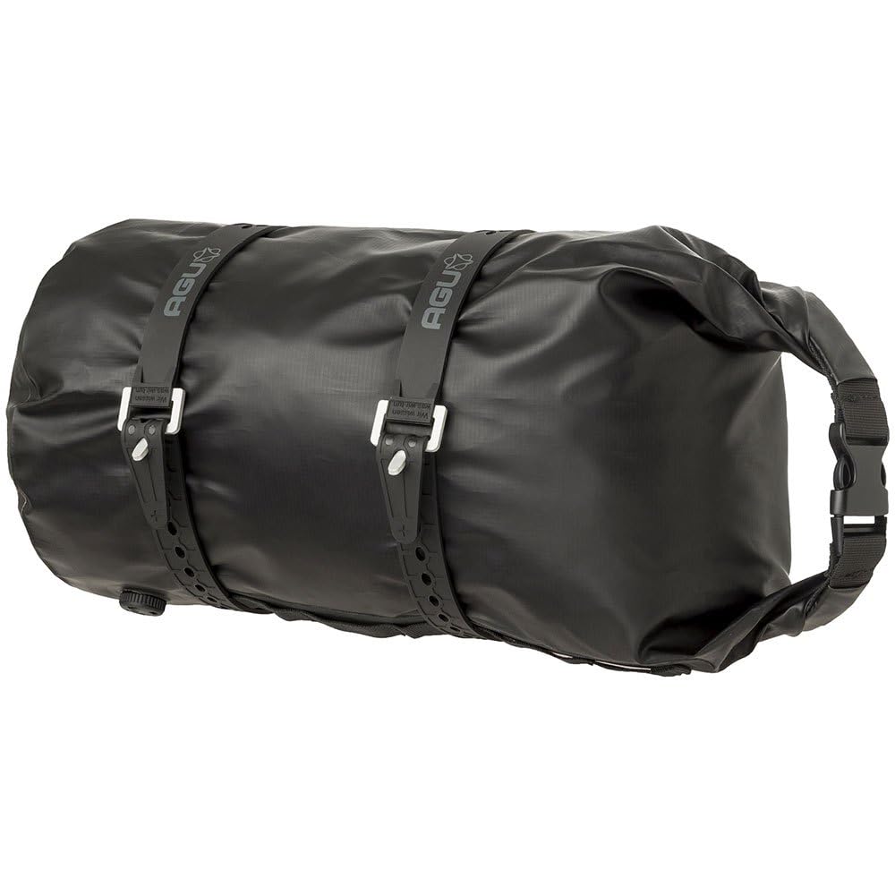 AGU Lenkertasche vorne Bikepacking Extreme Pro schwarz 9,6 Liter wasserdicht mit Halterung aus Aluminium