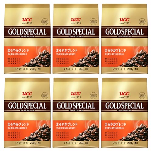 UCC ゴールドスペシャル まろやかブレンド 1500g(250g×6個) レギュラーコーヒー(粉)【挽き豆】【焙煎】