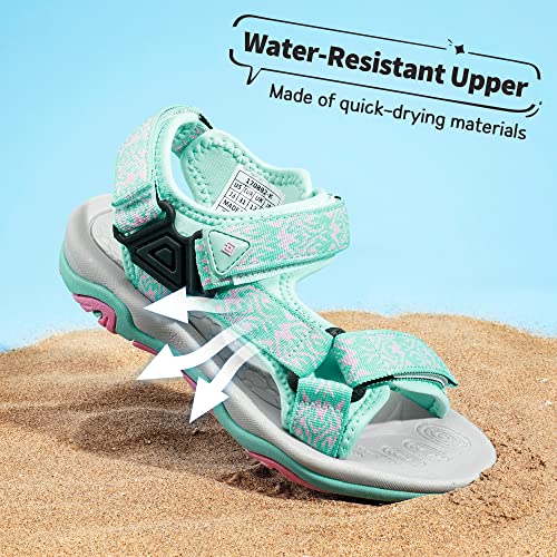 Dream Pairs Little Kid 170892-K Mint Pink Outdoor Summer Sandals Size 1 M Us Little Kid #TOP1