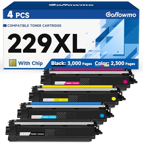 Image of TN229XL TN229 Toner Cartridges 4-Pack High Yield MFC-L3720CDW MFC-L3780CDW | Compatible for Brother TN-229XL TN229 XL MFC-L3720CDW L3780CDW L3765CDW HL-L3220CDW L3280CDW L3300CDW L3295CDW Series Printer