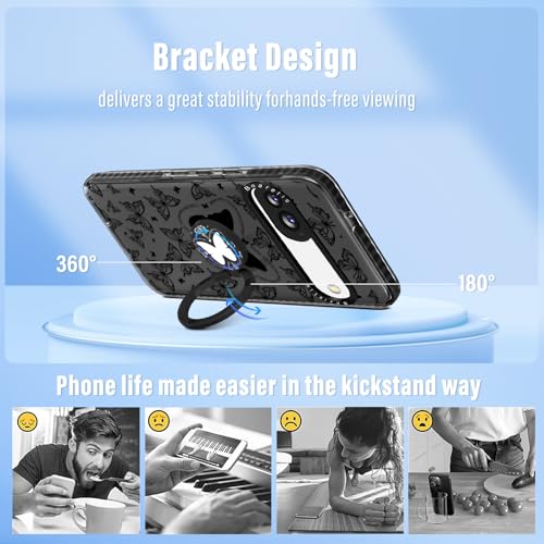 Coque Pixel 9/9Pro kawaii papillon le cadeau idéal avec son anneau de support