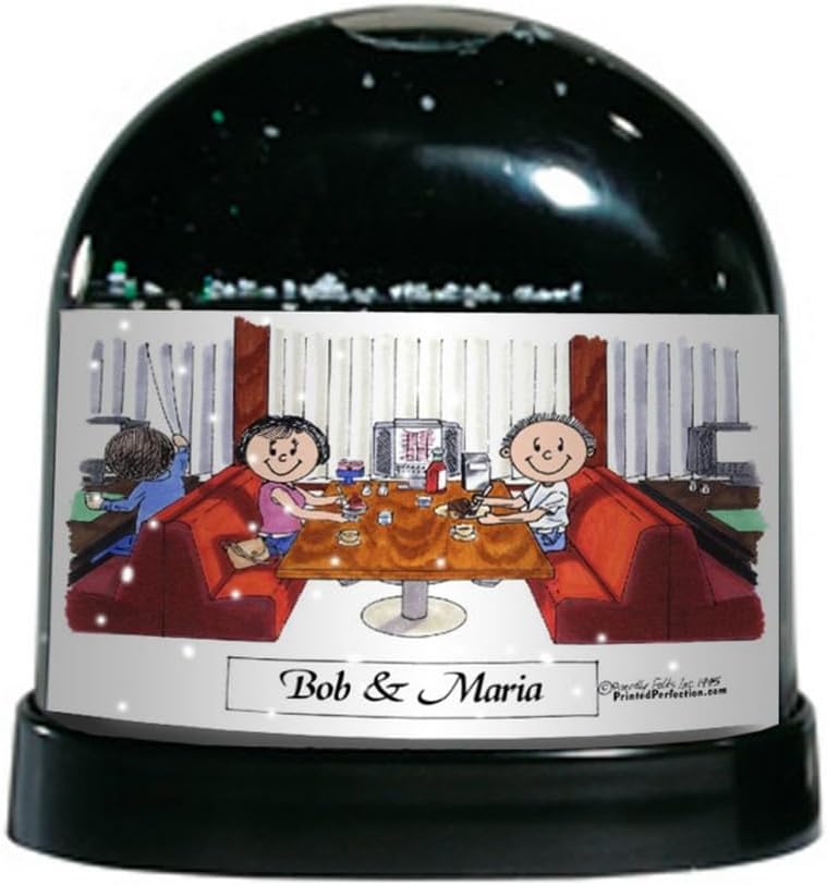 PrintedPerfection.com Personalized Friends - Male & Female Snow Globe Gift