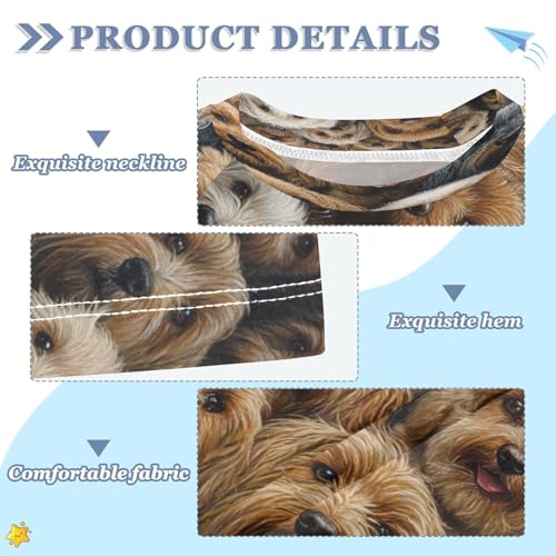 Boys Short Sleeve T-Shirts Dog Real Cute Rashguard Kids Swim Shirts Sun UPF 50+ Multicoloured3