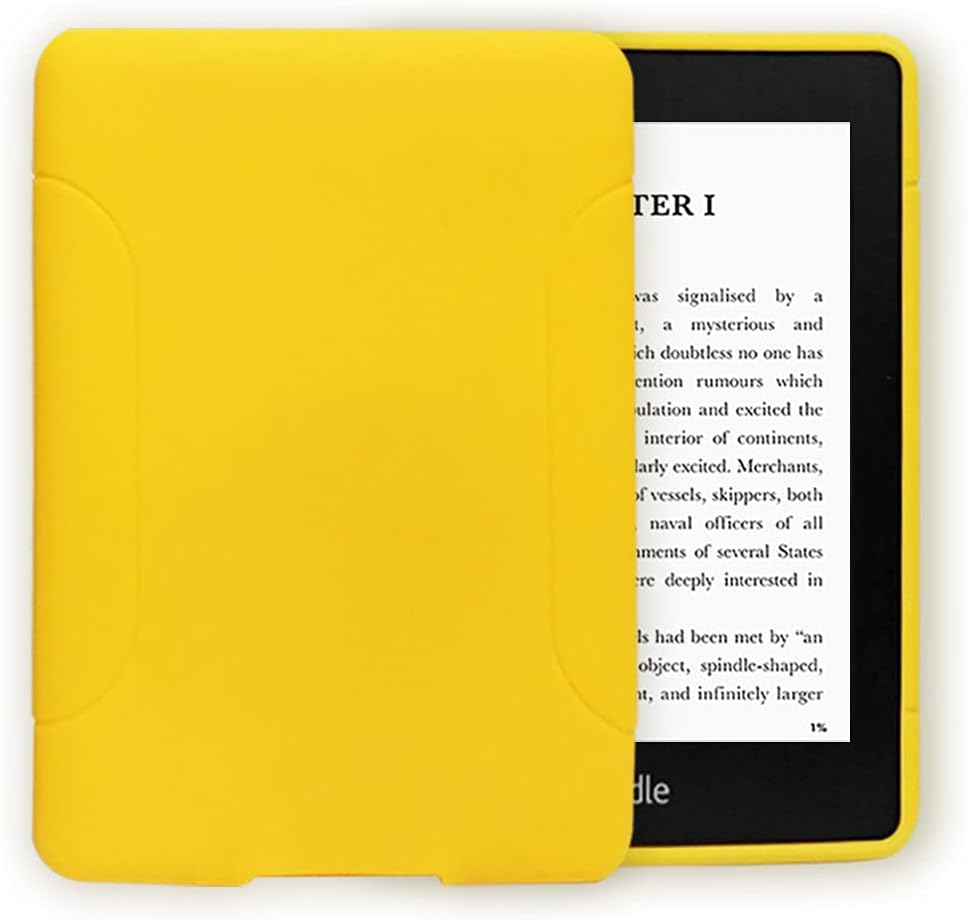 Case for All-New Kindle (11th Generation, 2024/2022 Release) – Slim Fit TPU Gel Protective Cover Case for All-New Kindle E-Reader 6″ (Yellow)