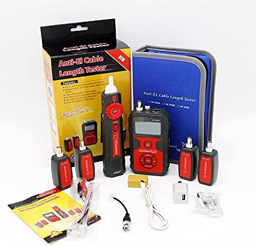 Cable Tester Cable Tester Portable Wire Tracker RJ11 RJ45 BNC Line Locator For Measure Length Cable Network Testing Finder (Color : Black Red)